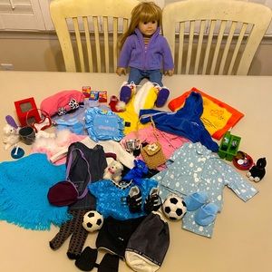 Vintage American Girl Doll including more than 35 piece clothing/accessory Lot